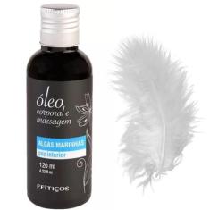 Imagem de Kit Massagem Corporal Relaxante Óleo Algas Marinhas E Pena - Enaltecer