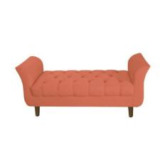 Imagem de Recamier Estofado Para Quarto Closet 90 cm Grécia Suede Coral - INCASA