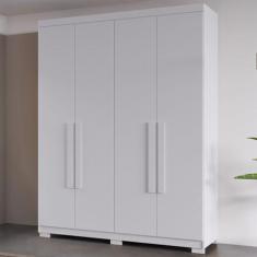 Imagem de Guarda roupa casal 4p fiorella branco - village móveis