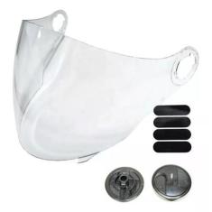 Imagem de Viseira New Liberty 3 Cristal Mais Reparo Adesivo Preto - Polivisor