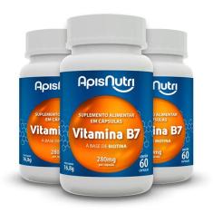 Imagem de Kit 3 Vitamina B7 Apisnutri 60 cápsulas