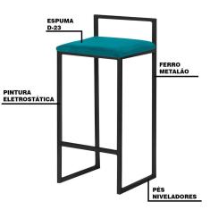 Imagem de Banqueta Selena Base  Suede  Claro Gran Belo
