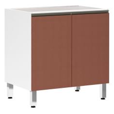 Imagem de Balcão de Cozinha sem Tampo 80cm 2 Portas Pérola Luciane Móveis