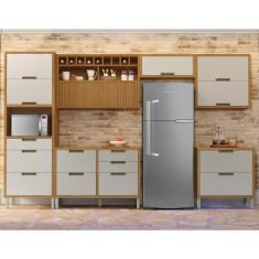 Imagem de Cozinha 6 Peças Paneleiro Ripado Imperatriz Nesher 100% Mdf - Nesher M