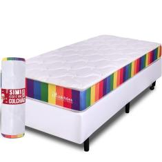 Imagem de Cama Box com Colchão Solteirão Vácuo Dupla Face Ortopédico Max Flowing 97x203cm bf Colchões