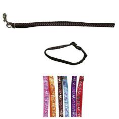 Imagem de Coleira C/Guia Para Cães Até 12Kg Variadas - Sap