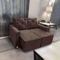 Imagem de Sofá Retrátil e Reclinável 2 lugares Bariloche 1.50cm c/ Molas - Suede