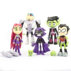 Imagem de 7pcs Teen Titans Figura Toy Collection Modelo Crianças Presente