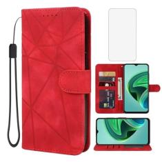 Imagem de Wanyuexes Capa para Redmi 10 5G, Capa carteira Redmi 10 Prime+ 5G/Redmi 11 Prime 5G com protetor de tela de vidro temperado, capa flip de couro com suporte para cartão de crédito para Xiaomi Redmi 10