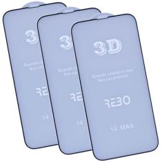 Imagem de Kit 3X Película De Vidro 3D 5D 6D Para Iphone 14 Max - Lxl