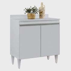 Imagem de Balcão de Cozinha Lavanderia com Tampo 02 Portas Sara 80 cm - D'Rossi