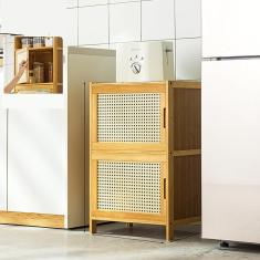 Imagem de Armário de armazenamento de cozinha, armário de despensa, armários autônomos, aparador com portas Prateleira de armazenamento de cozinha para temperos, panelas e frigideiras Armário para coz