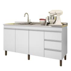 Imagem de Balcão Pia 6200 Sem Tampo 159 Cm 3 Pt 3 Gv Branco PLLA