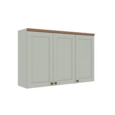 Imagem de Armário Aéreo 120cm Para Cozinha Modulada Com 3 Portas MDF - GenialFle