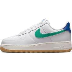 Imagem de NIKE Tênis feminino Air Force 1 Low (DD8959-110, branco/Game Royal/SANDDRIFT/Verde estádio) tamanho 42, Branco/Estádio Verde - Jogo Royal, 40