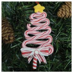 Imagem de Kit 2 Enfeite Pendente Para Árvore De Natal Pinheirinho Rosa 13,5cm
