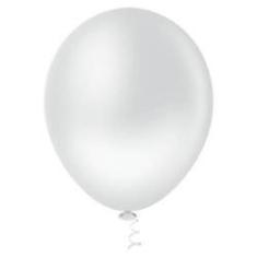 Imagem de Bexiga Balões Liso Redondo Nº 9 Branco - 50 Unid