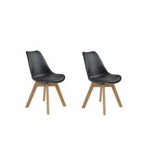 Imagem de Kit 2 Cadeiras Jantar Eames Wood Leda Design Estofada 
