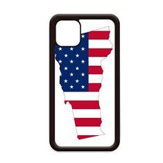 Imagem de Vermont USA Mapa Estrelas Listras Bandeira Formato para iPhone 11 Pro Max Capa para Apple Mobile Case