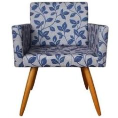 Imagem de Poltrona Vitória Decorativa Estampa Floral  - D'Rost