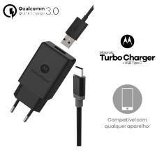 Imagem de Carregador Turbo Motorola Turbo Power Qc 3.0 Com Cabo Tipo-c Original - 