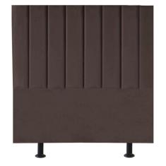 Imagem de Cabeceira Estofada Cama Box Solteiro 90 Cm Marina Suede marrom