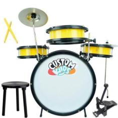 Imagem de Bateria Infantil Custom Kids 4 Peças Ckdm4 Amarela Ckdm-4 Yw