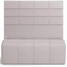 Imagem de Kit Cabeceira Cama Box King 195cm com Calçadeira Roma W01 Linho Bege - Lyam