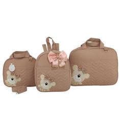 Imagem de Bolsa maternidade 3 peças urso nude - Let Baby Bolsas De Maternidade