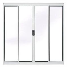 Imagem de Janela 4 folhas 1,00x1,20 sem grade no alumínio branco