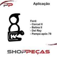 Imagem de Par De Borrachas Porta Corcel Belina Pampa Del Rey Após 78