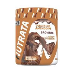 Imagem de Pasta De Amendoim Com Whey Brownie 600G - Nutrata