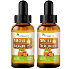 Imagem de KIT 2X Cúrcuma + Colágeno Tipo II em Gotas 30ml - Flora Nativa Sabor:Laranja