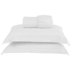 Imagem de Jogo De Lençol King 3 Peças Percal 300 Fios Charme Com Aba Americana -