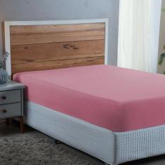 Imagem de Roupa Cama Casal 300 Fios Lençol Com Elástico De Algodão - Mf Enxovais