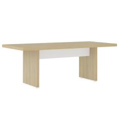 Imagem de Mesa De Reunião Para Escritório 204cm Tamburato Corp A06 Carvalho/branco - Mpozenato