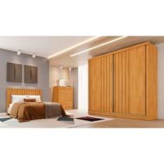 Imagem de Guarda-Roupa Europa Mademarques Córdoba, 2 portas de correr, 4 gavetas e 15 prateleiras – 226 cm de Largura