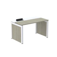 Imagem de Escrivaninha para Escritório 130x79,2cm Pscpp130 Nogueira Casablanca/branco