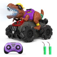 Imagem de Carro de controle remoto Kizeefun Dinosaur Monster para crianças de 3 a 8 anos