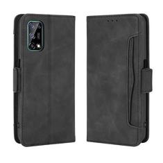 Imagem de Capa com compartimento para cartão para Oppo Realme V5 5G, capa flip carteira com suporte de couro para Oppo Realme V5 5G, capa magnética retrô para celular, capa carteira com compartimentos para