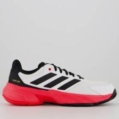 Imagem de Tênis Adidas CourtJam Control 3 Branco e Vermelho-Masculino