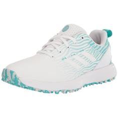 Imagem de adidas Tênis de golfe feminino S2G Spikeless, Calçado branco/semi menta/menta pulsada, 35