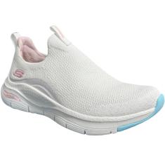 Imagem de Tênis Slip On Feminino Arch Fit Stretch Knit New Beauty 149776 Skechers Branco-Feminino
