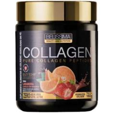 Imagem de Colágeno Hidrolisado Peptídeos Puro 160G Laranja Com Morango - Black S