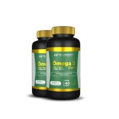 Imagem de 2x ômega 3 240 caps epa 540mg + dha 360mg hf suplementos, green