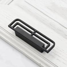 Imagem de Lidar com latão maciço preto ouro puxadores vintage 96 mm maçanetas de porta de armário antigo para puxadores de gaveta de móveis, preto, 64 mm