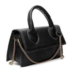 Imagem de Bolsa De Mão Feminina Pequena Preta Corrente Casual Para Festa Blogueira Estilo Moderna-Feminino