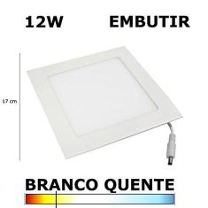 Imagem de PAINEL PLAFON LED 12W 17CM EMBUTIR QUADRADO 3000K