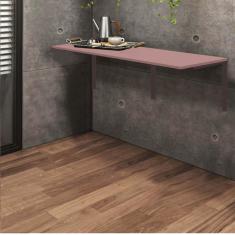 Imagem de Mesa Suspensa de Estudos Parede 120cm Escritório Suporte Marrom MDF Rose - Ahz Móveis