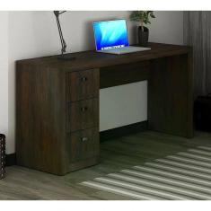 Imagem de Escrivaninha 03 Gavetas Reversível Me4102 Rustico Rustico